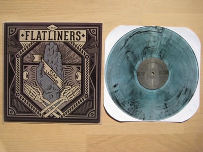 The Flatliners: Dead Language (New Damage Records 2013 / sky blue w/ black smoke / silk-screened poster / lyric sheet / download code / comb) #17/100
