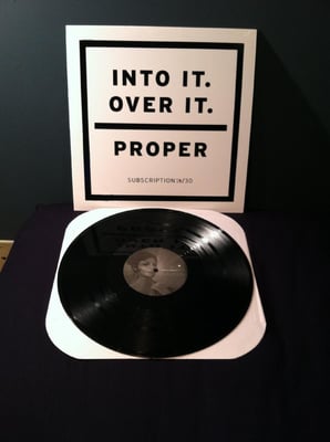 Into It. Over It. - Proper (Black w/ Screen Printed Cover #28/30) [No Sleep Subscription]