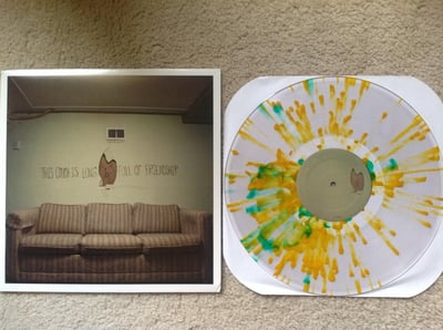 Tiny Moving Parts - This Couch Is Long & Full Of Friendship (2nd Press, Lambeau Splatter [Yellow and Green] /150) Kind Of Like Records