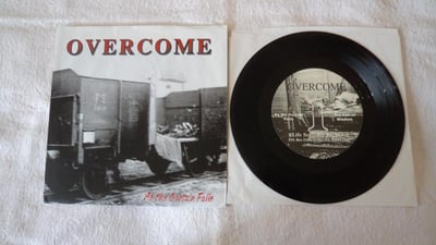 overcome - as the curtain falls (1996, life sentence records) [black vinyl, limited to 499]