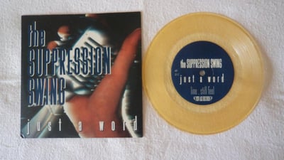 the suppression swing - just a word (1995, new age records) [yellow translucent vinyl, first pressing, limited to 549]
