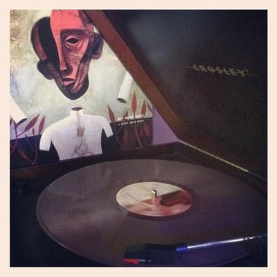 Hot Water Music - "A Flight and a Crash" (marble gray and red)