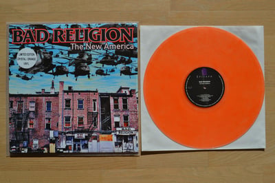 Bad Religion: The New America (Epitaph Europe 2000 / crystal-orange / lyric sheet / repress) /1,000