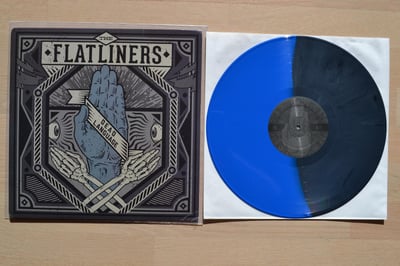 The Flatliners: Dead Language (New Damage Records 2013 / blue/grey split / lyric sheet / download code / Xmas tour 2013 exclusive / 2nd press) /100