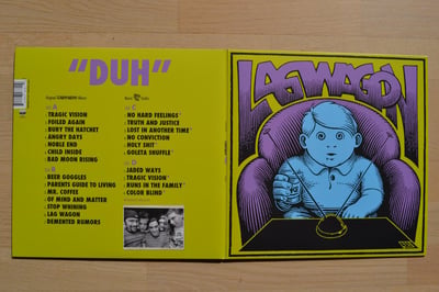 Lagwagon: Putting Music In Its Place #1: Duh 2xLP (Fat Wreck Chords 2011 / purple &amp; lime green / lyric sheet / insert / download code / gatefold) /519
