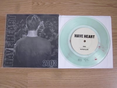 Have Heart - 2003 Demo (Bottled Up) 7" 8th press - Coke Clear / Red Mix #3/12 (Alt. Black & White Live Cover)