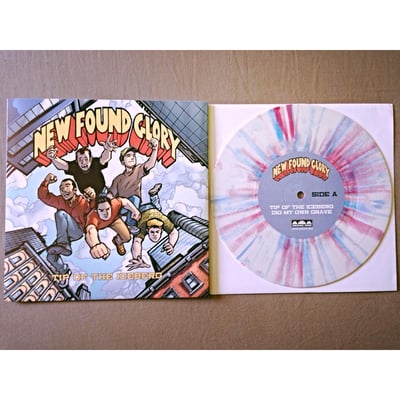 New Found Glory - Tip of the Iceberg - 1st Press - White w/Red & Blue Splatter - /2500 - Bridge Nine Records