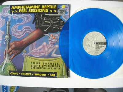 Helmet,Surgery,Cows,Tar - Amphetamine Reptile- Peel sessions 12" - Blue
