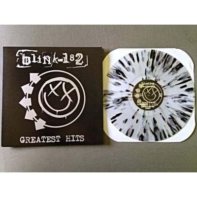 Blink 182 - Greatest Hits - 1st Press - Clear w/Black & Silver Splatter 2xLP (Hot Topic Exclusive) - /3000 - Geffen Records
