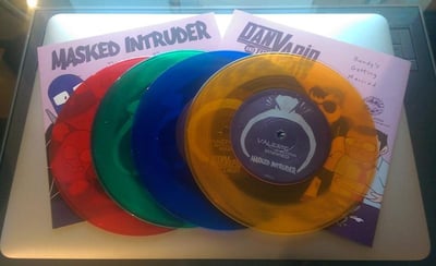 Masked Intruder/Dan Vapid And The Cheats - 7" - The Wedding (clear blue) /125