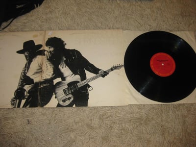 Bruce Springsteen "Born to Run" Columbia Records. Black