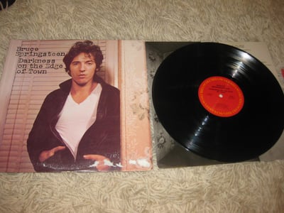 Bruce Springsteen "Darkness on the Edge of Town" Columbia Records. Black