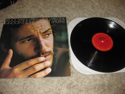 Bruce Springsteen "The Wild, The Innocent, and the E Street Shuffle" Columbia Records. Black