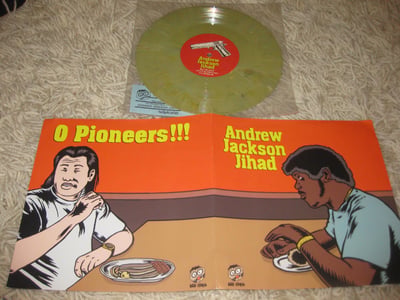 Andrew Jackson Jihad/O Pioneers!!! - No Idea Records. 2nd Press. 9"Green Mix/300