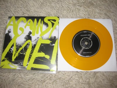 Against Me! "Russian Spies"/"Occult Enemies" - Sabot Productions - 1st press. Yellow/504