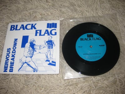 Black Flag "Nervous Breakdown" - SST Records. ??Press. Black/???