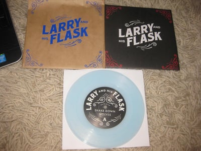 Larry and His Flask "Untitled EP" - Silver Sprocket. 8th Press. Crystal Blue/300