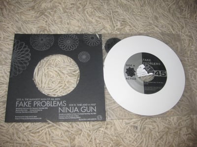 Fake Problems/Ninja Gun. Sabot Productions. 1st Press. White/500