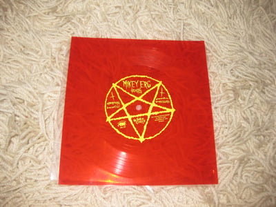 Mikey Erg "Fucifier" Bloated Kat Records. 1st Press. Square, Clear Red Flexidisc/???