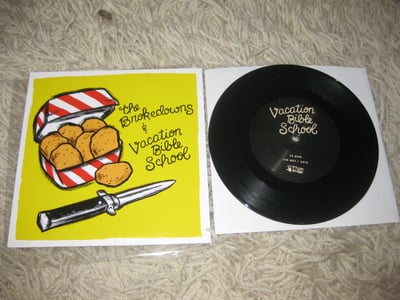 Vacation Bible School/The Brokedowns. It's Alive Records. 1st press. black/300