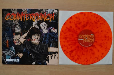 Counterpunch: Bruises (Cyber Tracks 2014 / orange w/ red splatter / lyric sheet / download code / signed sleeve) /200