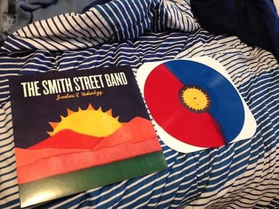 The Smith Street Band "Sunshine & Technology" Asian Man Records. 2nd Press (US Press). Blue-Red Split Color/400