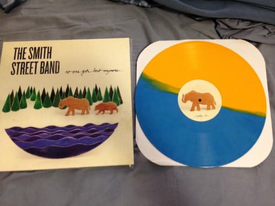 The Smith Street Band "No One Gets Lost Anymore" Asian Man Records. 2nd Press. Blue-Yellow split/400