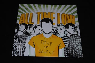 All Time Low - Put Up Or Shut Up (White w/ Green and Gold Splatter - LT 500) [1st on Hopeless Records]