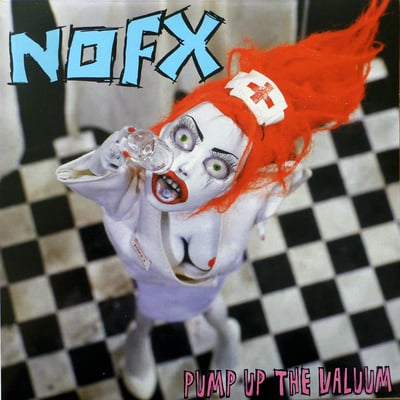 NOFX - Pump Up The Valuum - US 2nd Press - Blue (with black streaks)