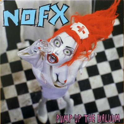 NOFX - Pump Up The Valuum - US 1st Press - Light Blue (with white streaks)