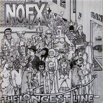 NOFX - The Longest Line - White (with slight brown, black streaks) /1082