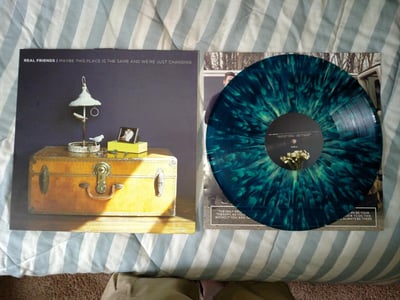 Real Friends - Maybe This Place Is The Same And We're Just Changing - 500 copies - Blue w/ Yellow Splatter vinyl