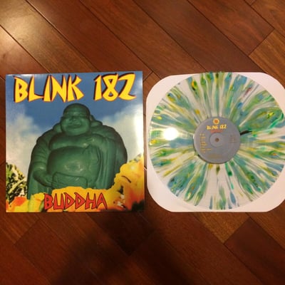 Blink-182 - Buddha | Geffen Records | 4th Press | Hot Topic Exclusive | Clear w/ Blue/Green Splatter /2000