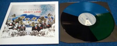Man Overboard- Heavy Love (Tri-Color Classic Black/Aqua Blue/Kelly Green)/300 First Pressing