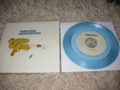 Pet Symmetry/Slingshot Dakota. Soft Speak Records. 1st Press. Seafoam Blue/White Marble/400