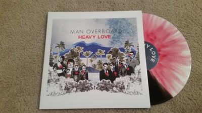 Man Overboard - Heavy Love | Black & White Split w/ Red Splatter | 2015 | RISE 290-1