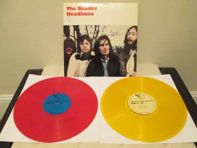 The Beatles - Headlines Double LP (Translucent Red & Translucent Yellow Vinyl)