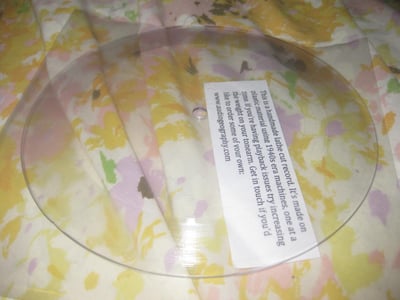 The Hotelier "Goodness Pt. 1" Not On Label. 1st Winter tour 2015 press. Clear, Lathe Cut, hand numbered #97/200