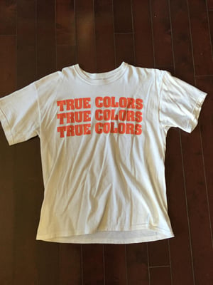 True Colors - "TC Straight Edge... Live Back Print" - White Shirt - Large (2013)