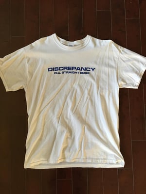 Discrepancy - "OC Straight Edge... w/ Blue Ink" - White Shirt - Large (2015)