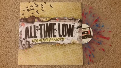 All Time Low - Nothing Personal | Clear w/ Blue & Pink Splatter | /1500 | 2015 | HR710-1