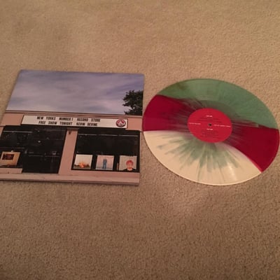 Kevin Devine - Live At Looney Tunes - Sky blue, Red and Bone tri color split with Leaf Green Splatter (of 200)
