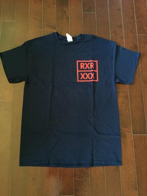 React Records - "XXX RXR Logo" - Navy Shirt - Large (2015)