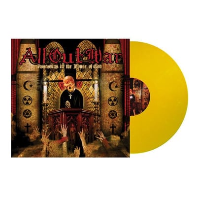 12" - All Out War - Assassins In The House Of God - 2016 - 11 - Victory Records - Radiation Yellow - Limited Edition #/363 (2nd Press)