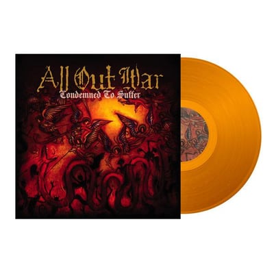 12" - All Out War - Condemned To Suffer - 2016 - 12 - Victory Records - Original Artwork – Fire Orange - Limited Edition #/381 (2nd Press)