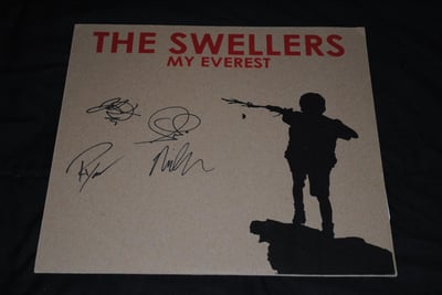 Swellers, The - My Everest | (Screen Printed Cover - Mixed Color Marble "Greyish" - LT 300 - Signed) [1st on Team Science Records]