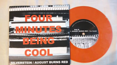 August Burns Red / Silverstein ‎– Four Minutes Being Cool (Orange Swirl, /500)