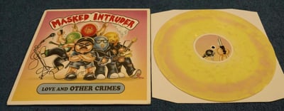 Masked Intruder- Love and Other Crimes (Easter Yellow/Baby Pink Smash with White Splatter)/100 First Pressing