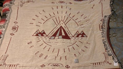Dance Gavin Dance - Throw Blanket Sample - Tan "We Own the Night" Blanket