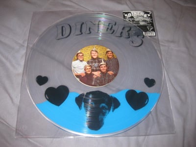 Diners "Throw Me A Ten" Lauren Records. 1st Press. S/S Clear W Screenprint. Peacock Blue/111.